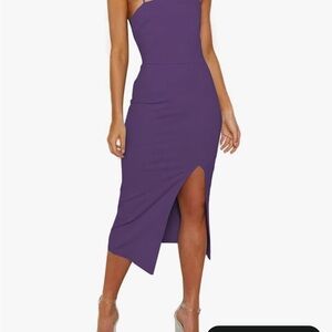 Chic Purple Midi Dress